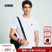 KSWISS盖世威T恤男女同款 上衣1012029 百搭运动短袖 新款 白T短袖