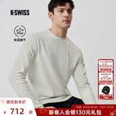 KSWISS盖世威T恤男 上衣1012049 休闲长袖 新款 吸湿速干百搭经典