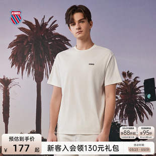 109868 透气舒适百搭潮流印花运动微弹短袖 KSWISS盖世威T恤男 夏季