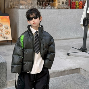 2025冬季儿童时尚温感变色羽绒服男童免洗90白鸭绒外套潮