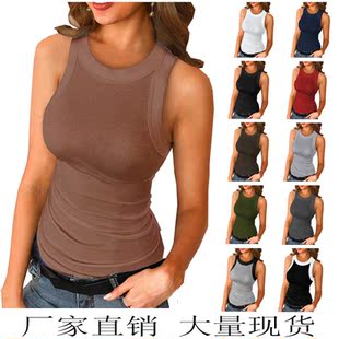 S-3XL plus ladies summer vest top夏天大码女士外贸背心上衣