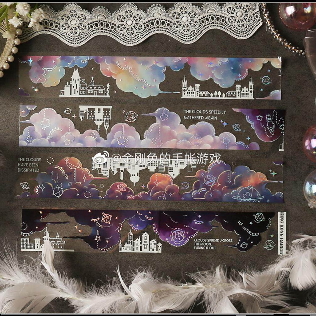 金刚兔手账胶带分装贴纸咕卡pet