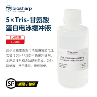 Biosharp BL603B 5×Tris-甘氨酸蛋白电泳缓冲液SDS-PAGE电泳试剂