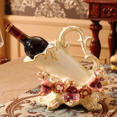 杜兰朵皇朝欧式红酒架摆件陶瓷客厅玄关酒柜装饰品创意家居摆设乔