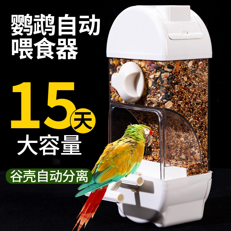 鹦鹉喂食器新款透明下料