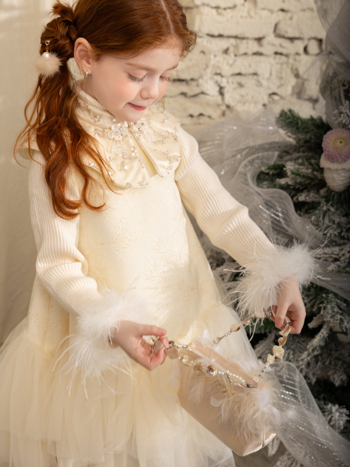 中式女童生日连衣裙春装洋气小女孩旗袍公主裙超仙女宝背心裙冬