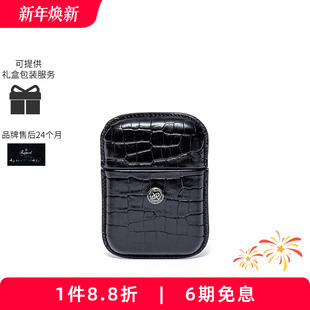 Rapport英国卡包Directors黑色鳄鱼纹皮革复古名片包卡包进口