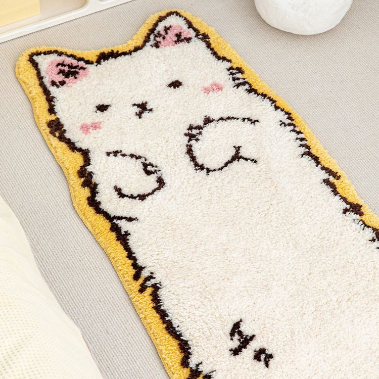 可爱ins风猫咪异形毛绒地毯卧室床边毯房间沙发毯床前毯防滑地垫