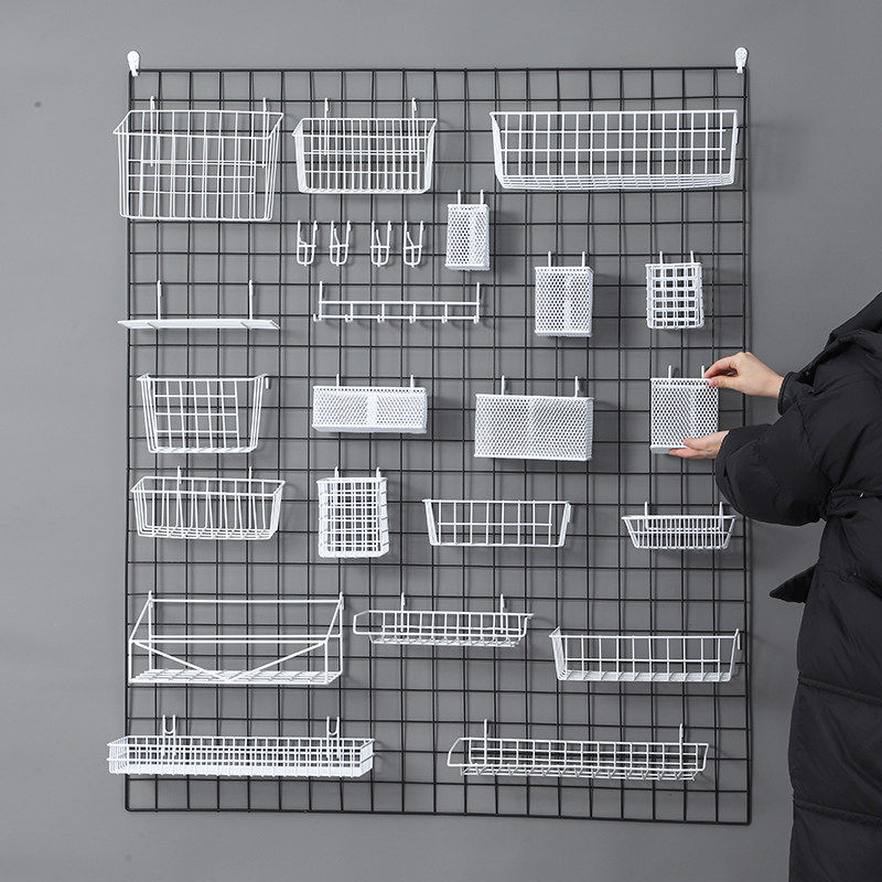 网格置物架挂篮托盘泡面超市货架网片挂架铁艺照片墙配件收纳篮筐,住宅家具,格架,淘宝优惠券,粉丝福利购,淘宝优惠卷