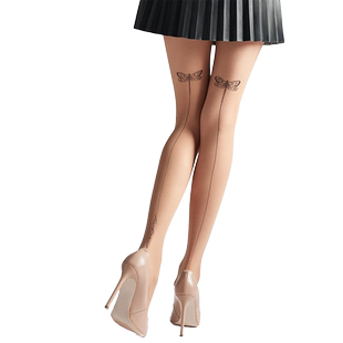 :亲肤丽女士春秋季连裤袜哑光性感透明薄款打底裤后腿线丝肤色袜