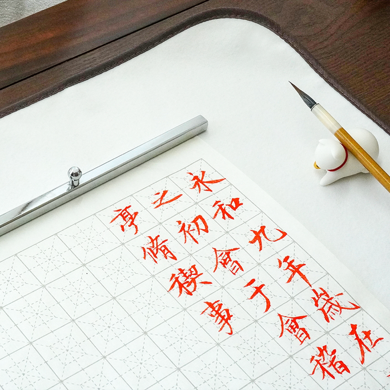 李禾记毛毡书画毡羊毛书法国画专用毛笔小楷练习文房好物白色黑色