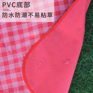 踏青地垫春季新款野餐垫防潮垫加厚超大号防水垫子格子白色可折叠