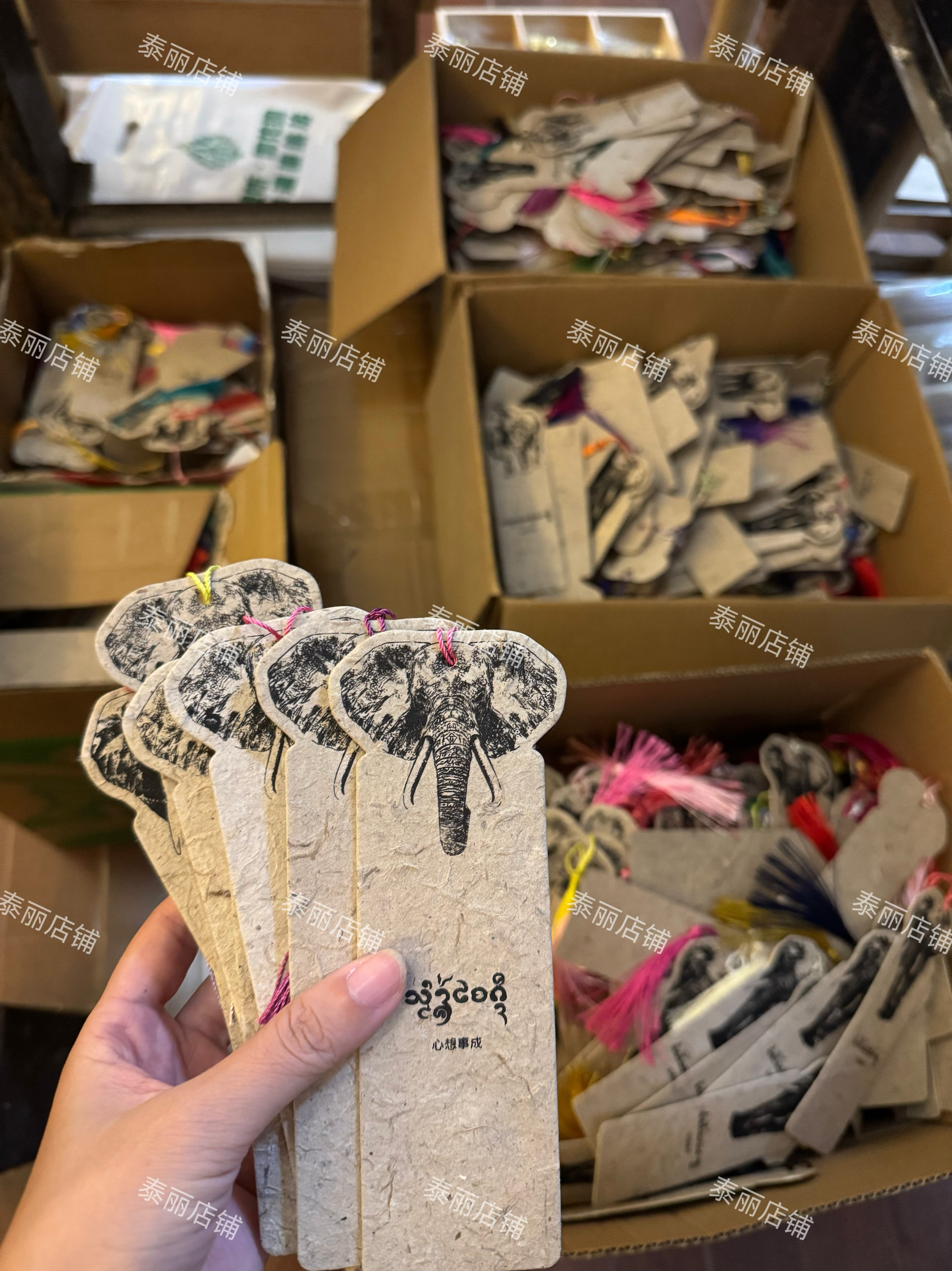 大象便便象粪纸书签非遗伴手礼礼物1个随机西双版纳（有版权）