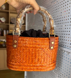 芒市傣族手工编织手提包1个中号礼品礼物工艺品
