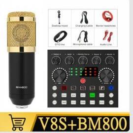 bm800套装配v8s声卡支持国外多平台手机电脑全套主播专用定制