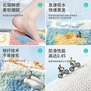 家居毯家用加厚客厅卧室进门植绒0029垫防 浴地室门口吸地脚垫新款