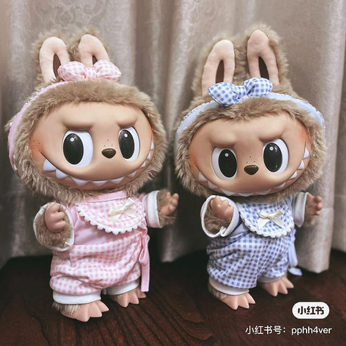 仅售衣服】38cmLabubu Time to chill毛绒公仔衣服圣诞拉布布衣服