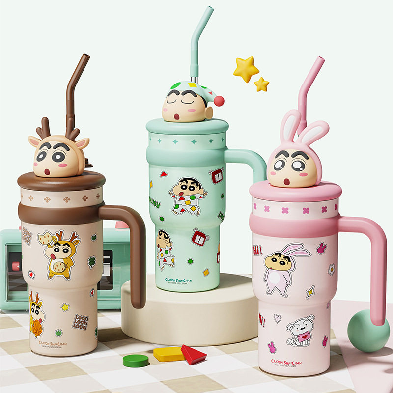 蜡笔小新杯子保温杯可爱学生女大容量水杯吸管保冷冰霸杯生日礼物,餐饮具,保冷/保温杯,淘宝优惠券,粉丝福利购,淘宝优惠卷