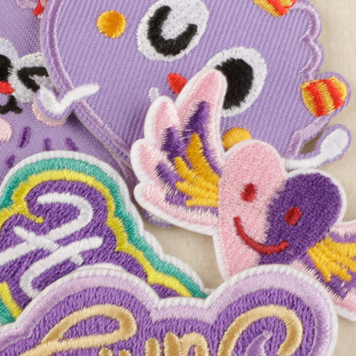 原创绣花贴动物英文字母刺绣贴补丁贴patch服装辅料配饰布标布贴