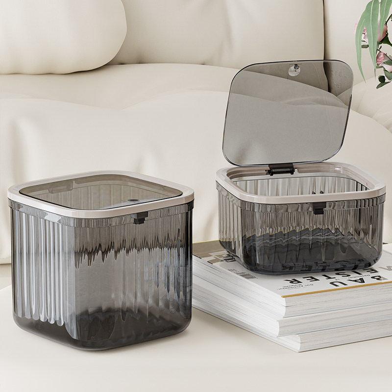 桌面垃圾桶家用厨房台面餐桌可爱小号卧室床头轻奢高颜值车载纸篓