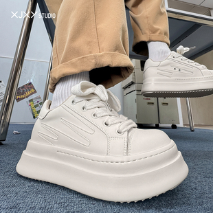 XJXY内增高鞋休闲鞋春季板鞋男款2026新款小白鞋子男鞋潮流鞋百搭