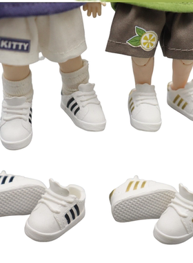 ob11娃鞋子gsc粘土人p10 P9 piccodo 素体可穿小皮鞋 白色运动鞋