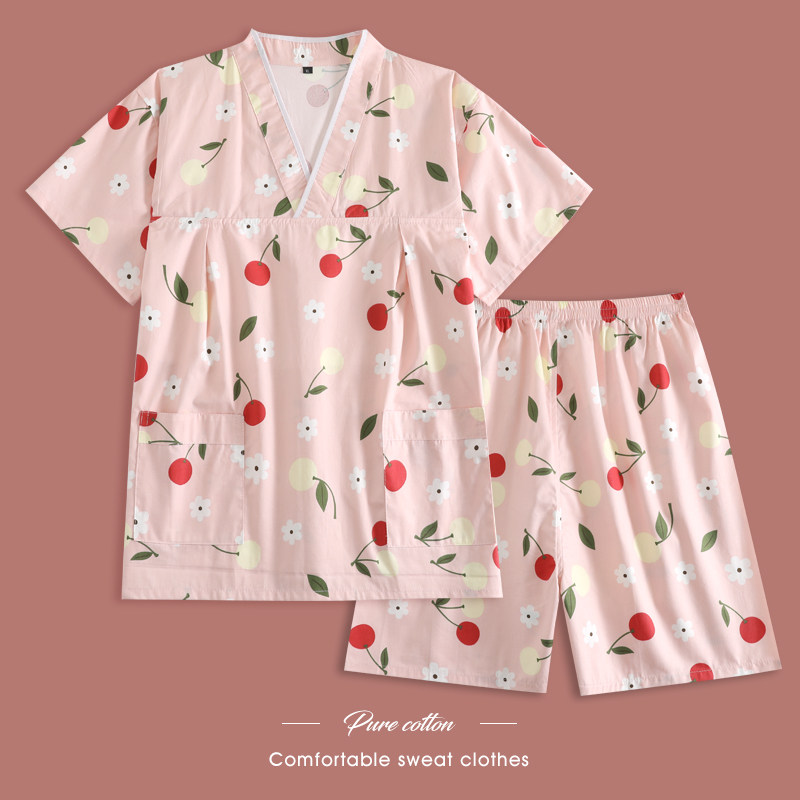 汗蒸服女2023新款纯棉高档大码可爱风洋气家居桑拿足道按摩洗浴衣