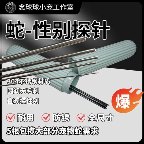宠物蛇性别探针猪鼻蛇玉米蛇黑王蛇森王布鲁克爬宠用品