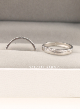 小众纯银活口可调节情侣对戒礼物