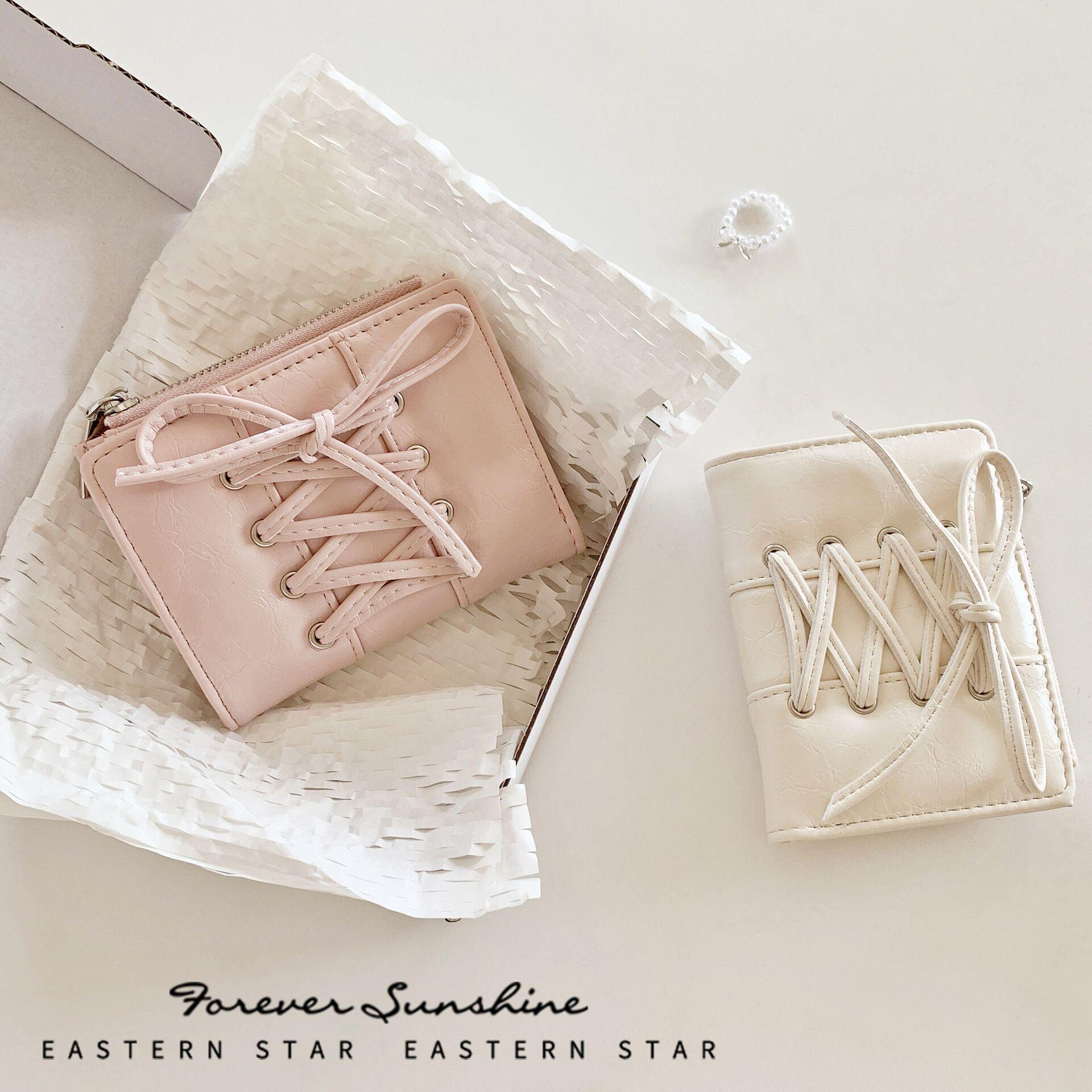 2024新款钱包女短款韩版时尚小清新两折女士零钱包硬币包卡包