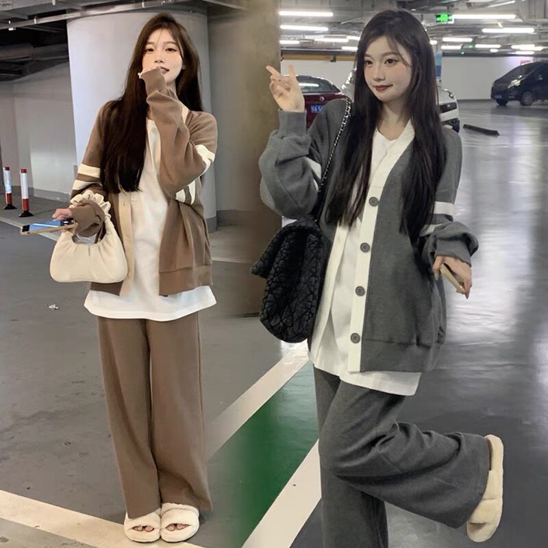 출산 가을 정장 유행 인터넷 연예인 가을 2022 새로운 스포츠 투피스 양복 캐주얼 루즈 한 겉옷 유행 엄마