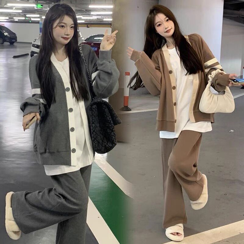 출산 가을 정장 유행 인터넷 연예인 가을 2022 새로운 스포츠 투피스 양복 캐주얼 루즈 한 겉옷 유행 엄마