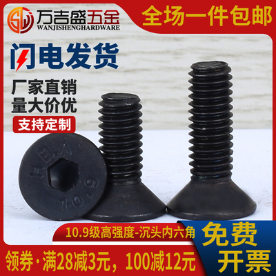 10.9级平头内六角螺丝钉