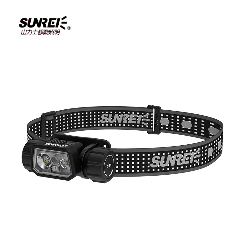 山力士头灯牧野4户外露营头灯多光源高亮感应头灯650LM夜跑钓鱼灯