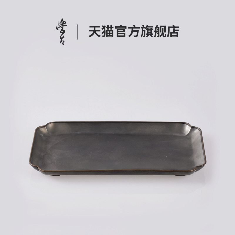 学古|倭口锡托盘 中式复古手工锡制托盘果盘干泡盘壶托壶承
