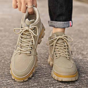 棉鞋男款冬季防寒加绒保暖东北加厚雪地靴高帮厚底劳保工装马丁靴