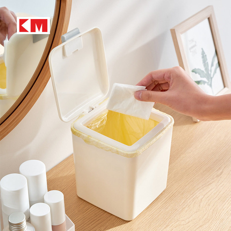 桌面垃圾桶高颜值迷你可爱小号无盖轻奢高档儿童书桌办公室收纳桶