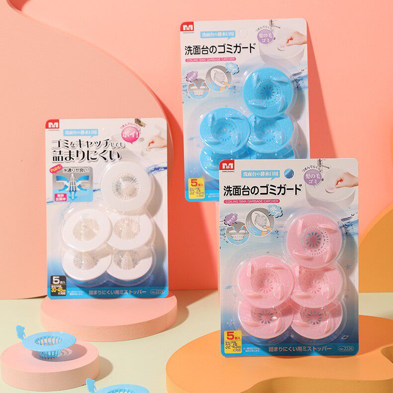 日本浴室下水道水槽毛发过滤网洗手池垃圾头发防堵防虫地漏盖器