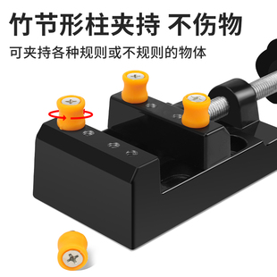 鹿仙子平口钳迷你小台钳台虎钳工作台夹具木工文玩雕刻钻床固定器