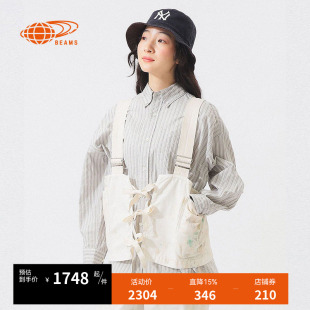 BEAMS BOY女装粗背带背心2026夏季新款甜酷时尚系结绑带马甲外搭