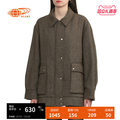 RAYBEAMS人字纹大衣复古日系