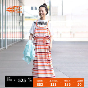 BEAMS BOY女装条纹吊带连衣裙新品时尚活力长裙260065XK