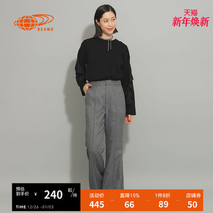 BEAMS女装 时尚 荷叶边饰长袖 新款 简约140780XN 上衣2024冬季 RAY