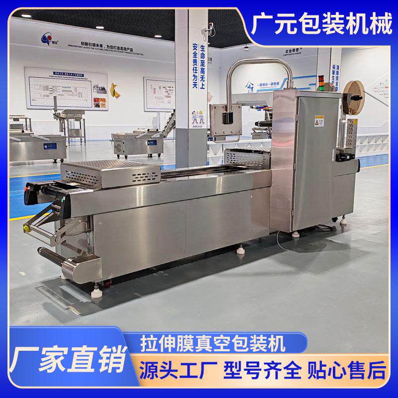 素肉辣条连续拉伸膜真空包装机 面筋全自动真空包装设备可换模具