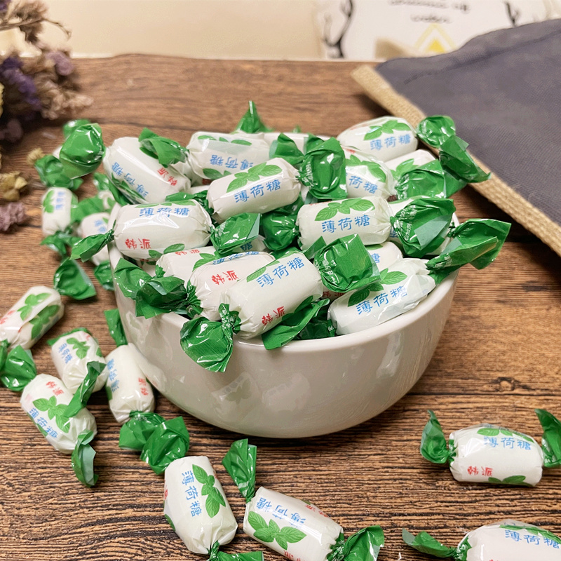 老式薄荷糖清凉硬糖清新口气强劲冰凉口含片薄荷味姜糖糖果特产