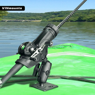 防腐蚀游艇皮划艇渔船钓鱼竿固定支架万向调节防失手路亚海竿支架