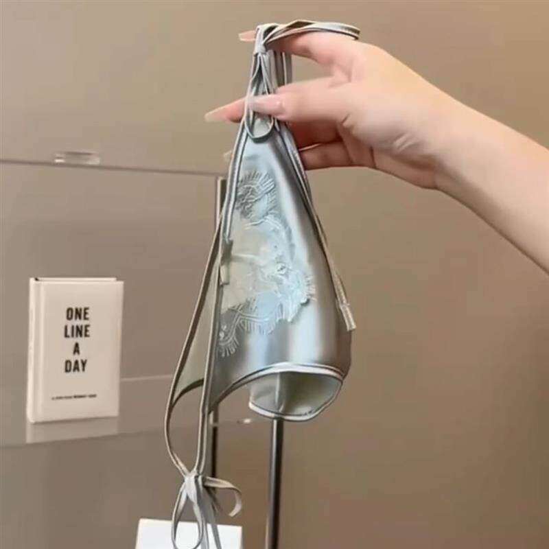 茶里茶气~这条系带才是约会天花板~抹茶色系带嗲爆了性感又高级