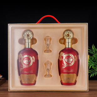 浏阳河新洺龙福酒52度500毫升2瓶半透明手提礼盒装