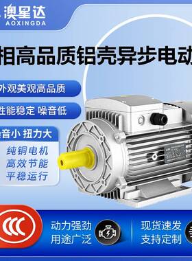 三相铝壳3W-1400转380V50HZ清洗机专用B34全新异步电机