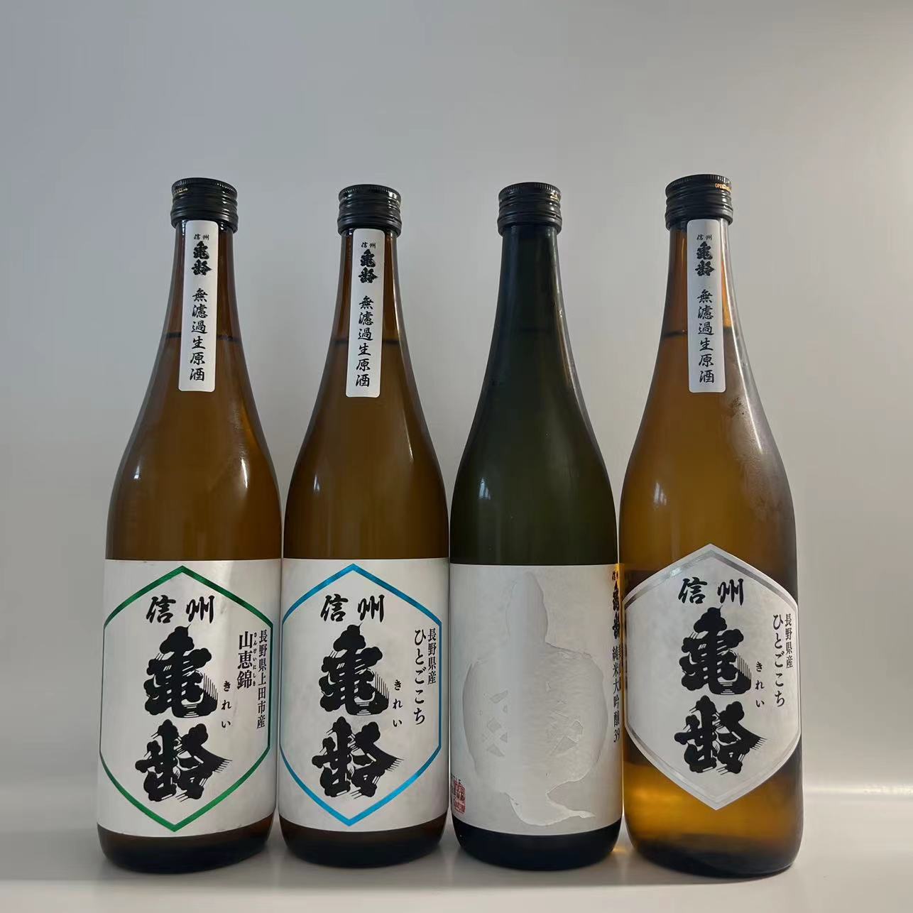 日本清酒信州龟龄 银龟 山惠锦 人心地 纯米酒纯米吟酿  720ml
